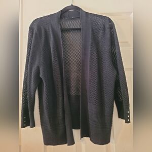 ♦️Free In Bundle: Black Open-Front Cardigan